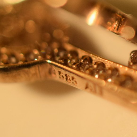 Rare 2 Pandora 925 Ale G 585 Ale Gold Diamond Bracelet Charms - Picture 6 of 6